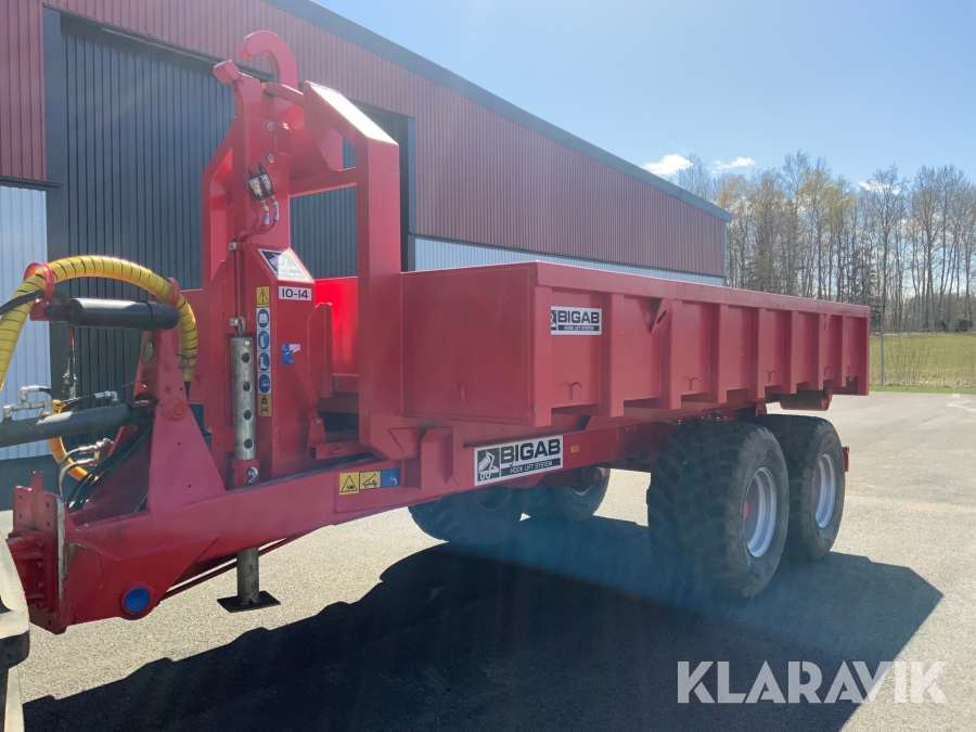 Lastväxlarvagn Bigab 10-14 med schaktflak