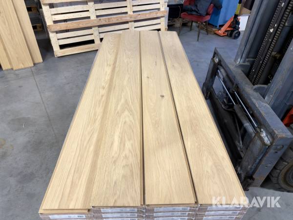 Ekgolv Woodura, Misty White, XL, 5-G klickgolv Välinge , 174 kvm, 1-stav