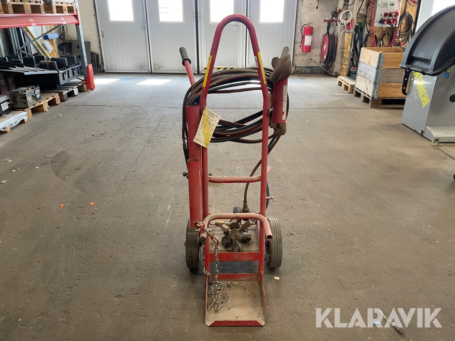 Gassvetsvagn med regulatorer AGA