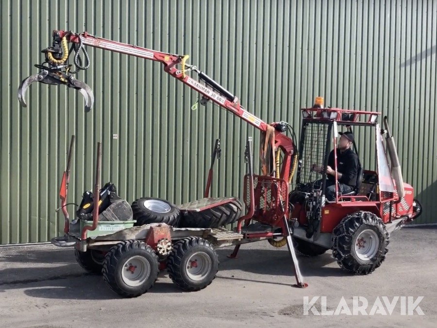 Miniskotare Kranman Bison 6000 6WD med kran K30-60