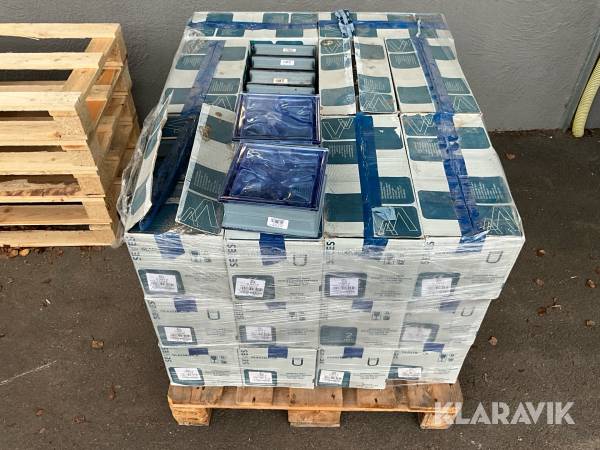Glasblock Seves Pegasus Blu, 152 st, 190x190x80 mm.