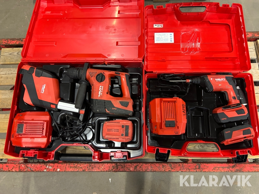 Borrhammare 1 st,  Skruvdragare 1 st Hilti TE 4-A22 / SD 5000-A22