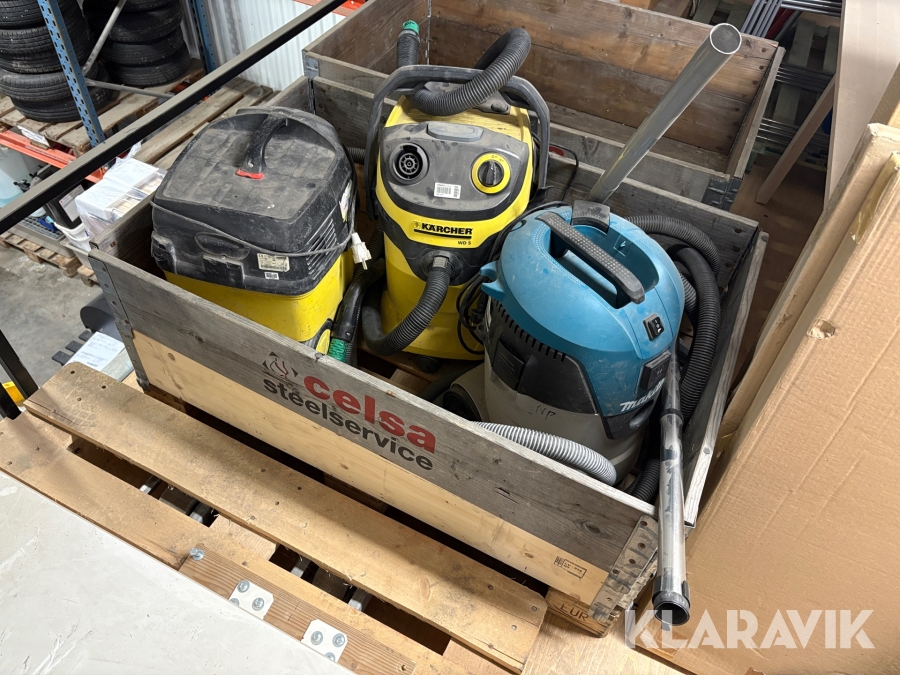 Industridammsugare 3st