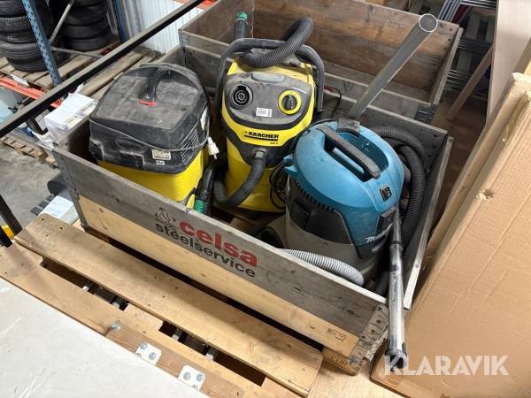 Industridammsugare 3st