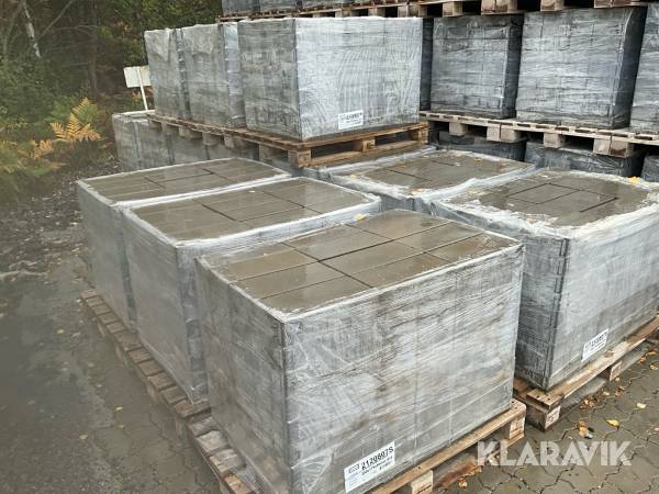 Betongmarkplatta 13 pallar Benders Siena slät fasad Grå 350x175x80mm