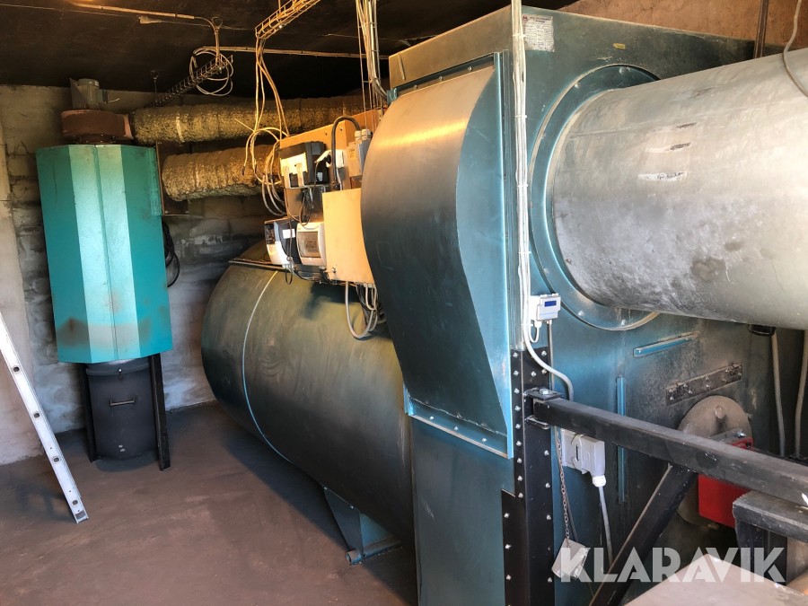 Varmluftspanna Pelltec Olja / Pellets 500 kw komplett anläggning