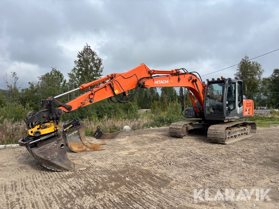 Grävmaskin Hitachi ZX130LCN med Tiltrotator & Skopor