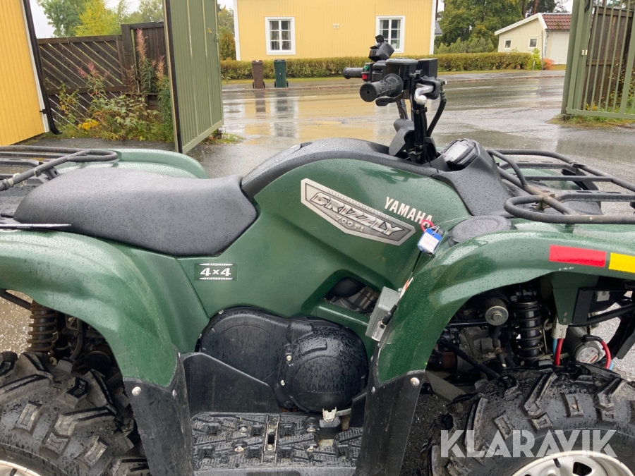 Fyrhjuling Yamaha Grizzly 700FI, Nordmaling, Klaravik auktio