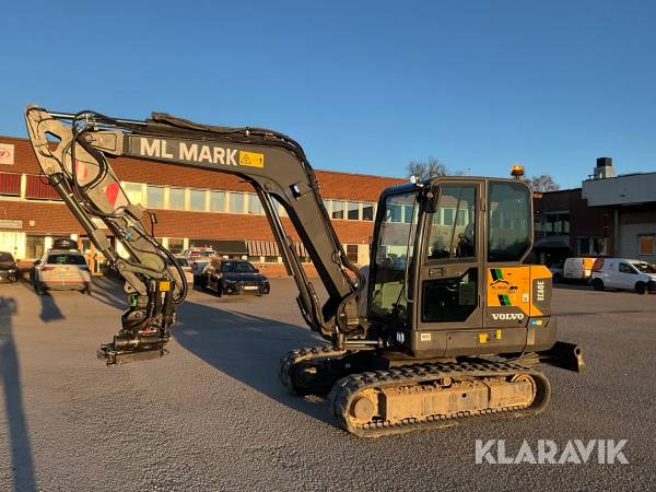 Grävmaskin Volvo EC60E tiltrotator och skopor