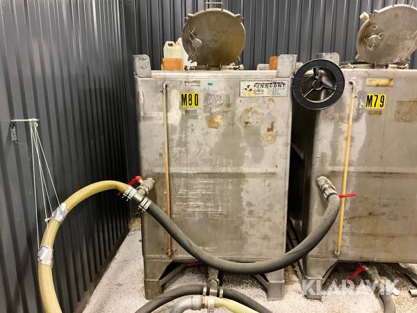 Rostfri tank Finncony 1500 liter