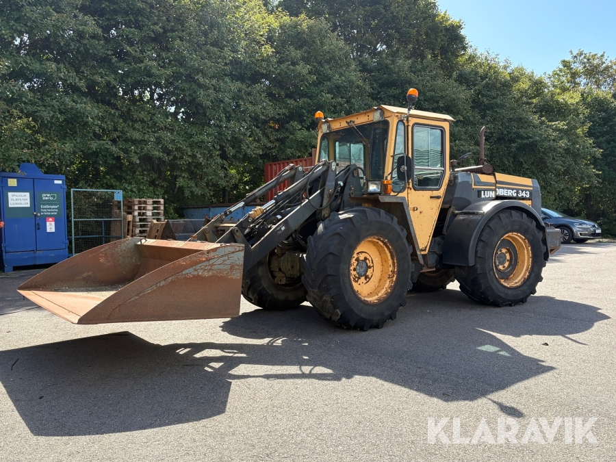 Hjullastare Lundberg Hymas 343 med 4 st verktyg