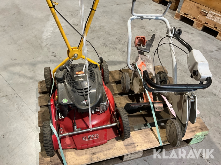 Gräsklippare och betongkapsvagn Klippo Excellent S