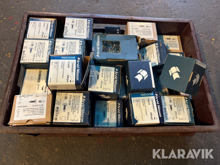 Plåtskruv olika sorter