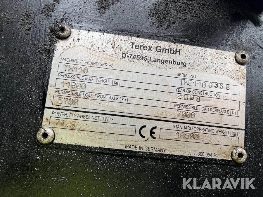 Grävmaskin Terex TW110