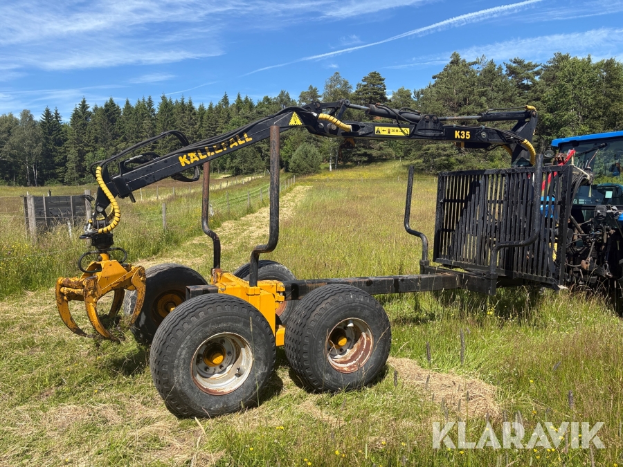 Huggarvagn Källefall K90S & K35 Kran, GR 30 Grip