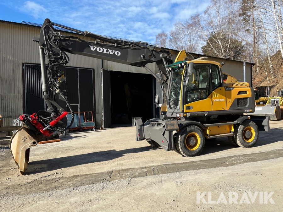 Hjulgrävare Volvo EW160D, Göteborg, Klaravik auktioner