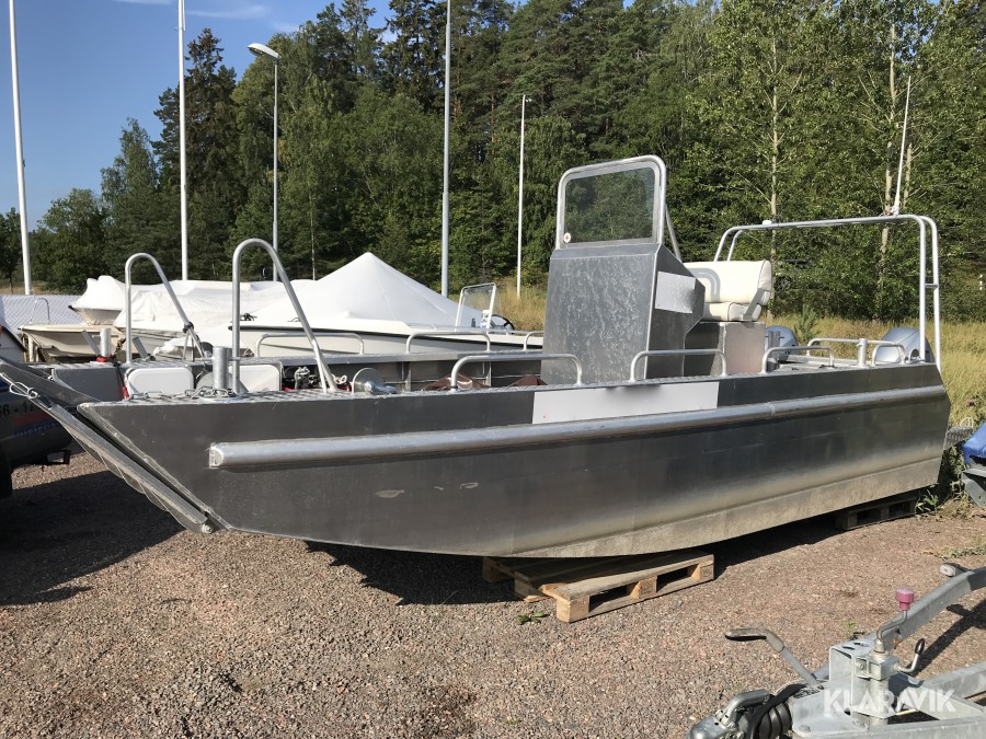 Arbetsbåt aluminium 2xHonda 100hk 