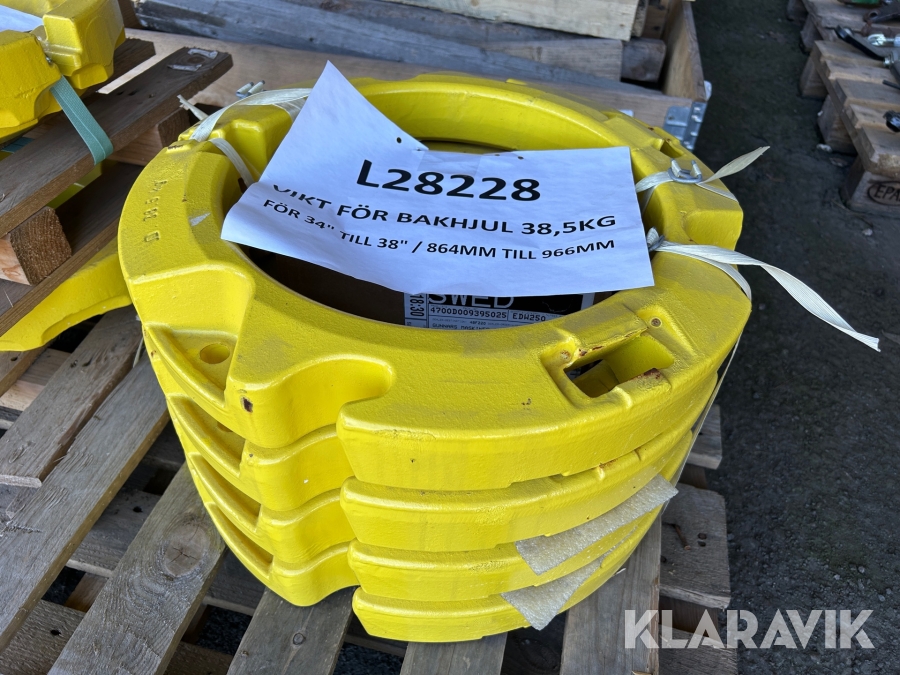 Vikter för bakhjul 34 & 38 tum 4 st