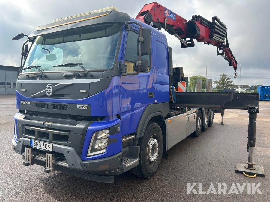 Kranbil Volvo FM8*2 FMX med jibb och lastväxlare 