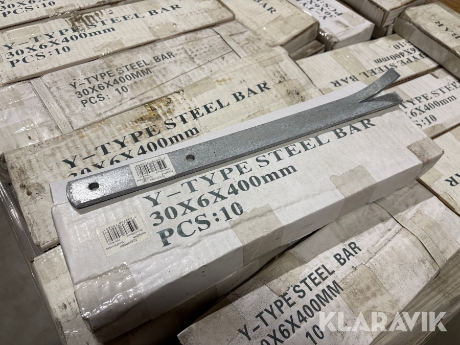 Stolpjärn för ingjutning Y-Type 30x6x400mm 1070st