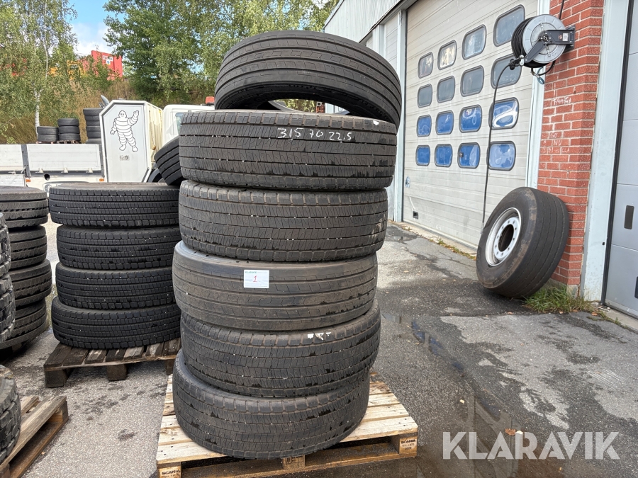 Lastbilsdäck 6 st Continental Conti Efficient Pro S & Pro D 315/70R22.5