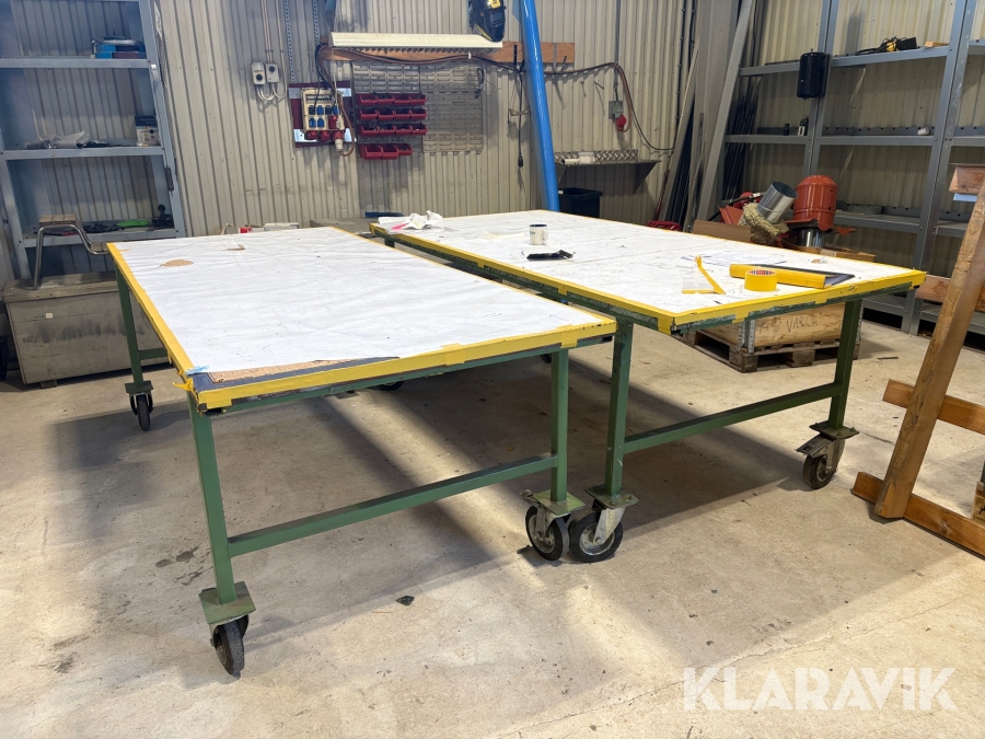 Arbetsbord på hjul 2 st