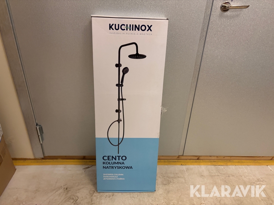 Svart Takdusch set. Kuchinox Cento för montering på befintlig blandare med slang.