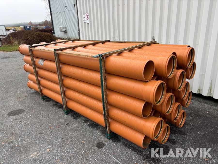 Markrör PP SN8 200 x 6,9 x 3000 mm Nordic Poly Markt med muff 25 st