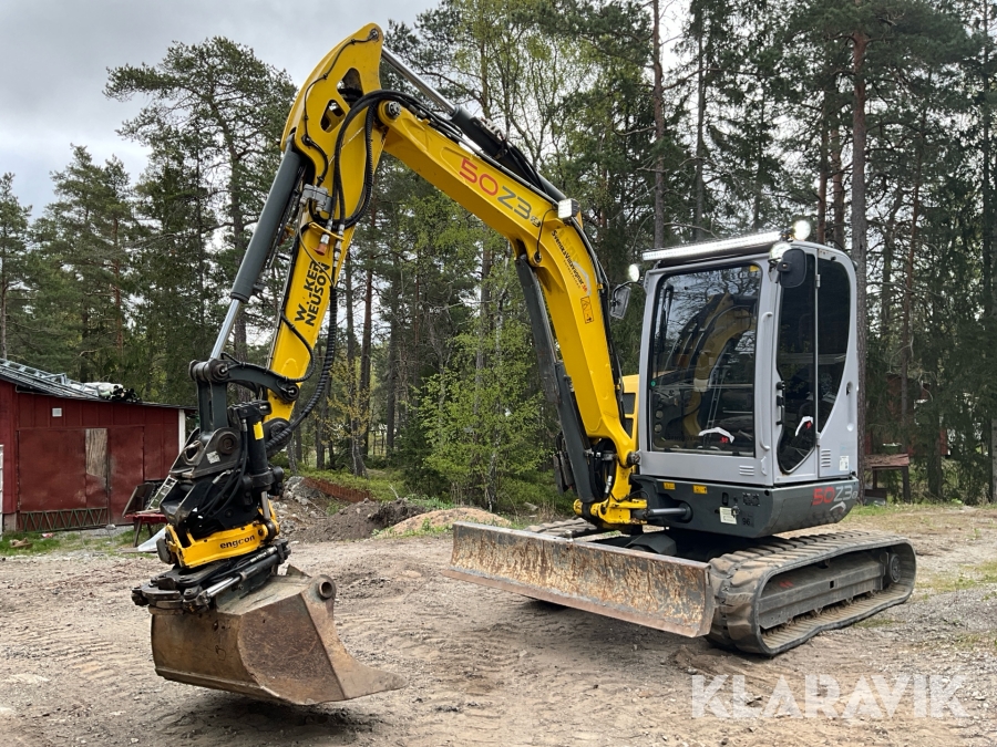 Grävmaskin Wacker Neuson 50Z3 med rotator och redskap