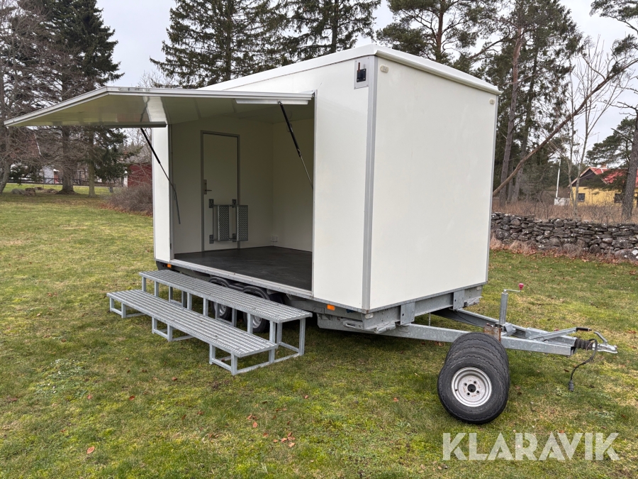 Eventsläp / försäljningsvagn Scanvogn Öppningsbar sida