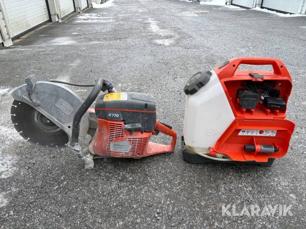 Kapmaskin Husqvarna K770 med vattentank