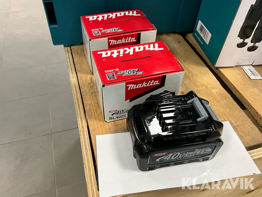 Batterier till byggmaskiner Makita 40Volt 2,5Ah 3st