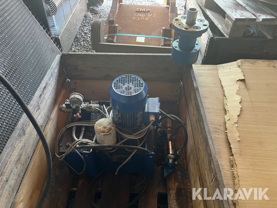 Hydraulaggregat LALMEK Verkstad AB med cylinder