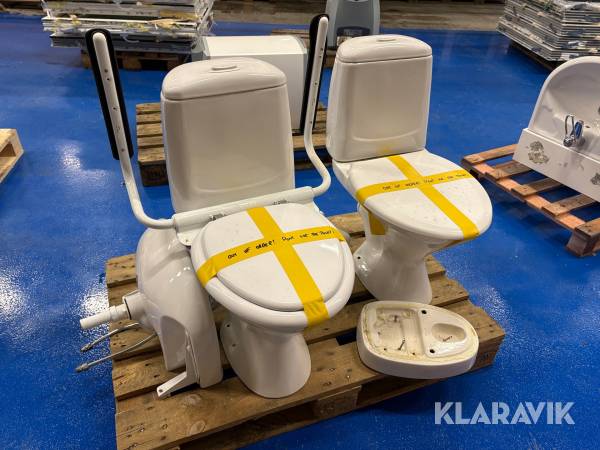 Toalettstol 2 st och handfat 2 st Ido
