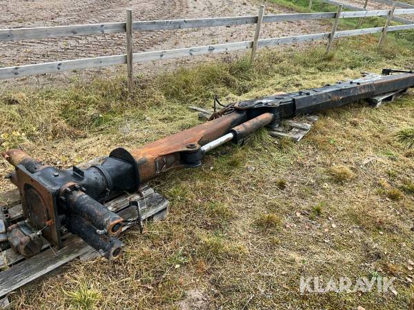 Skogskran Timberjack reservdelsobjekt, med tillhörande dubbelutskjut