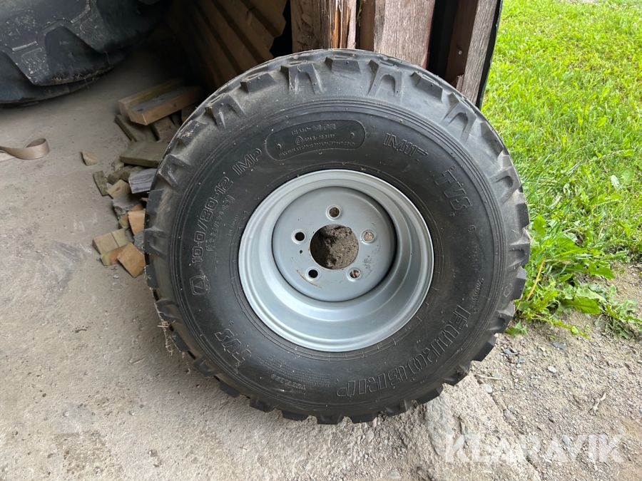 Däck med fälg Eurogrip 10.0/80-12