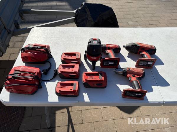 Handmaskiner Hilti 4 maskiner + 4 batterier + 2 laddare