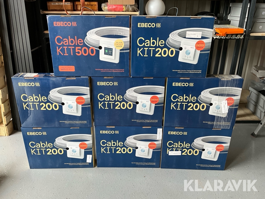 Golvvärmepaket El Ebeco Cable Kit200/500 8 paket