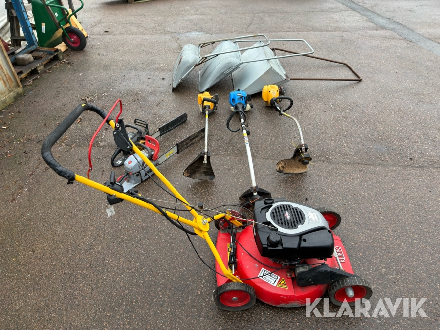 Parti trädgårdsmaskiner