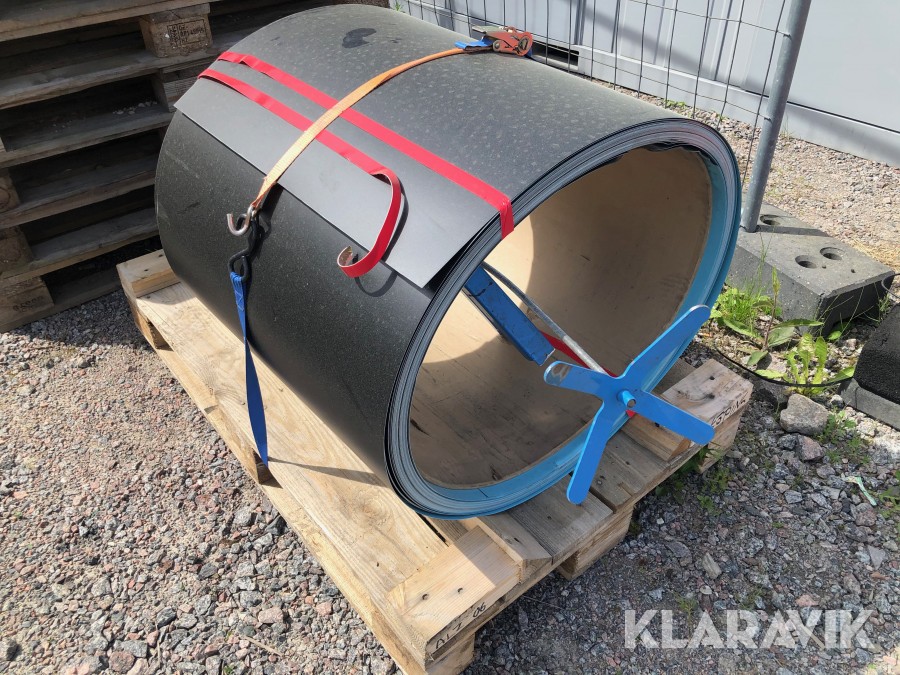 Tunnplåt på rulle, takpapp m.m