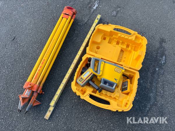 Plan- och vertikallaser Spectra LL300S med stativ, mätsticka, mottagare, fjärrkontroll och laddare