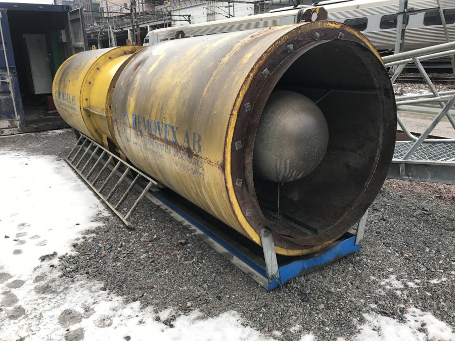 Tunnelfläkt med container 