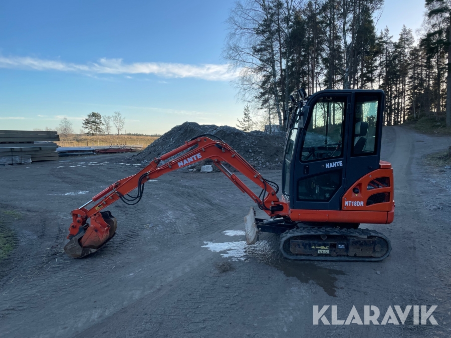 Minigrävare Nante NT18 DR