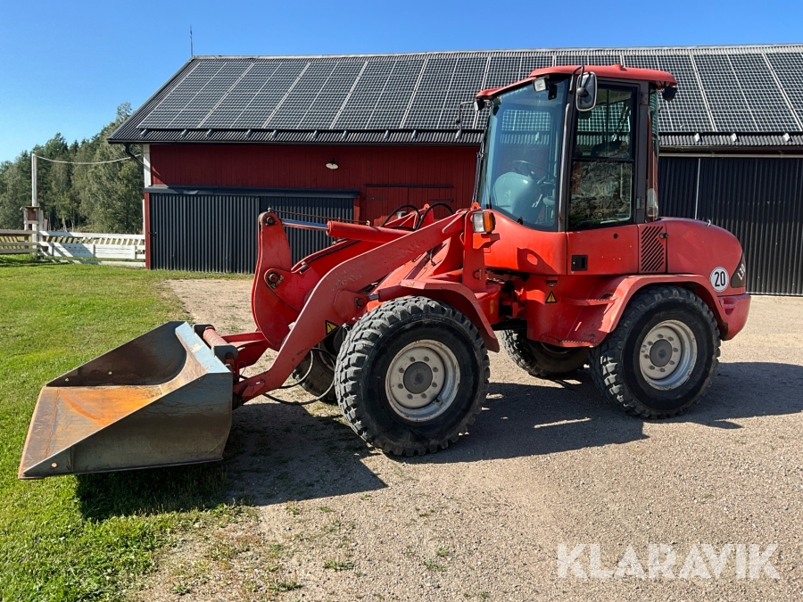 Hjullastare Volvo L30 med skopa och gafflar