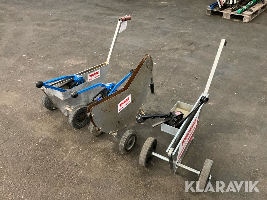 Vagnar med bandverktyg 3st