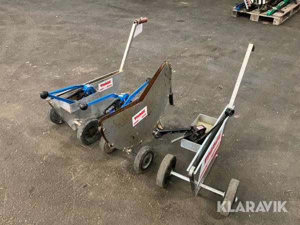 Vagnar med bandverktyg 3st