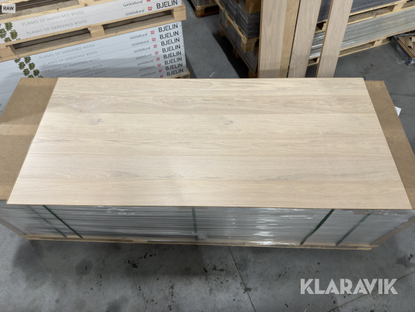 Ekgolv Woodura, Powder White, 95 kvm, 5-G, 1-stav, Välinge