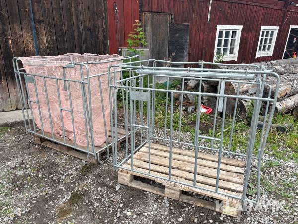 Vedsäcksstativ för EURpall och hydropall 2 st inkl 18 st säckar.