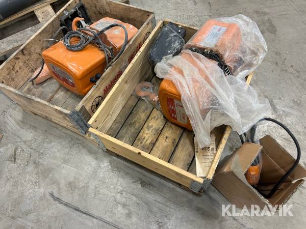 Elektriska telfrar Toho HHB 1 ton 2 st