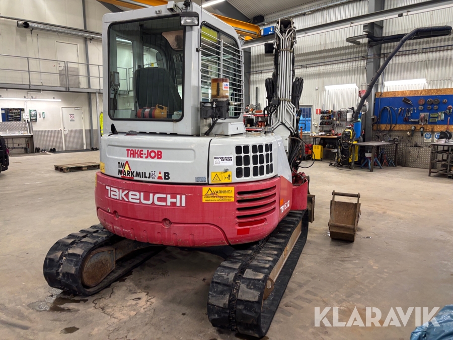Grävmaskin Takeuchi TB153FR med rototilt och skopa